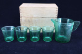VINTAGE URANIUM GLASS SHOT GLA