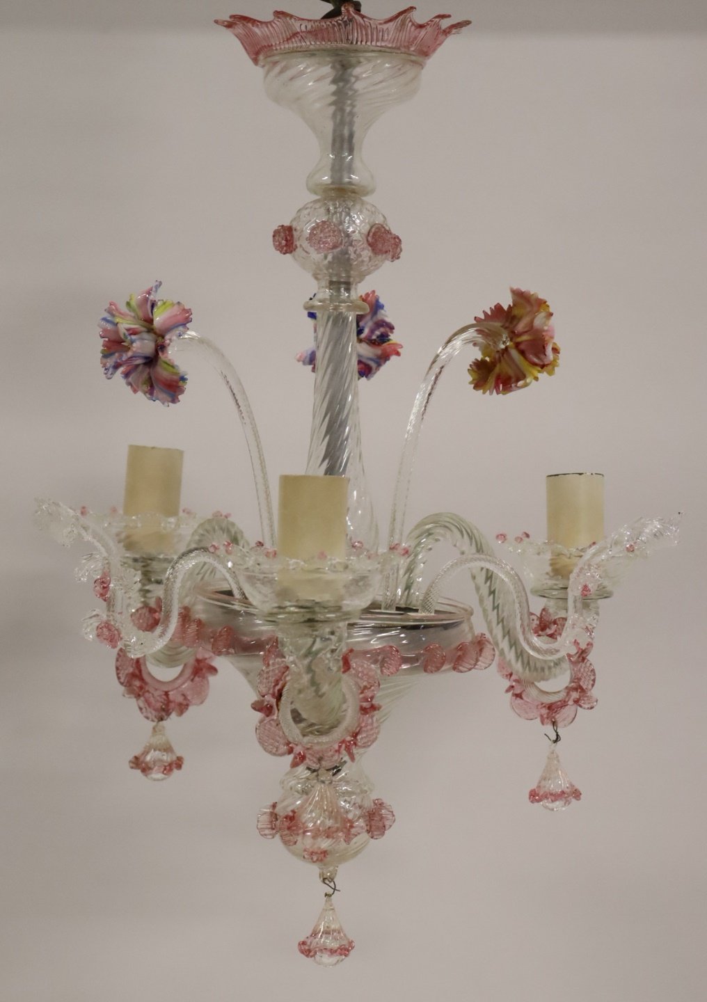 VINTAGE VENETIAN GLASS CHANDELIER