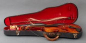VINTAGE VIOLIN AND BOW WITH CA