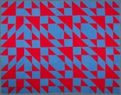 VINTAGE VIVID TRIANGLES QUILT