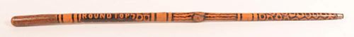VINTAGE WALKING CANE WITH BURNT