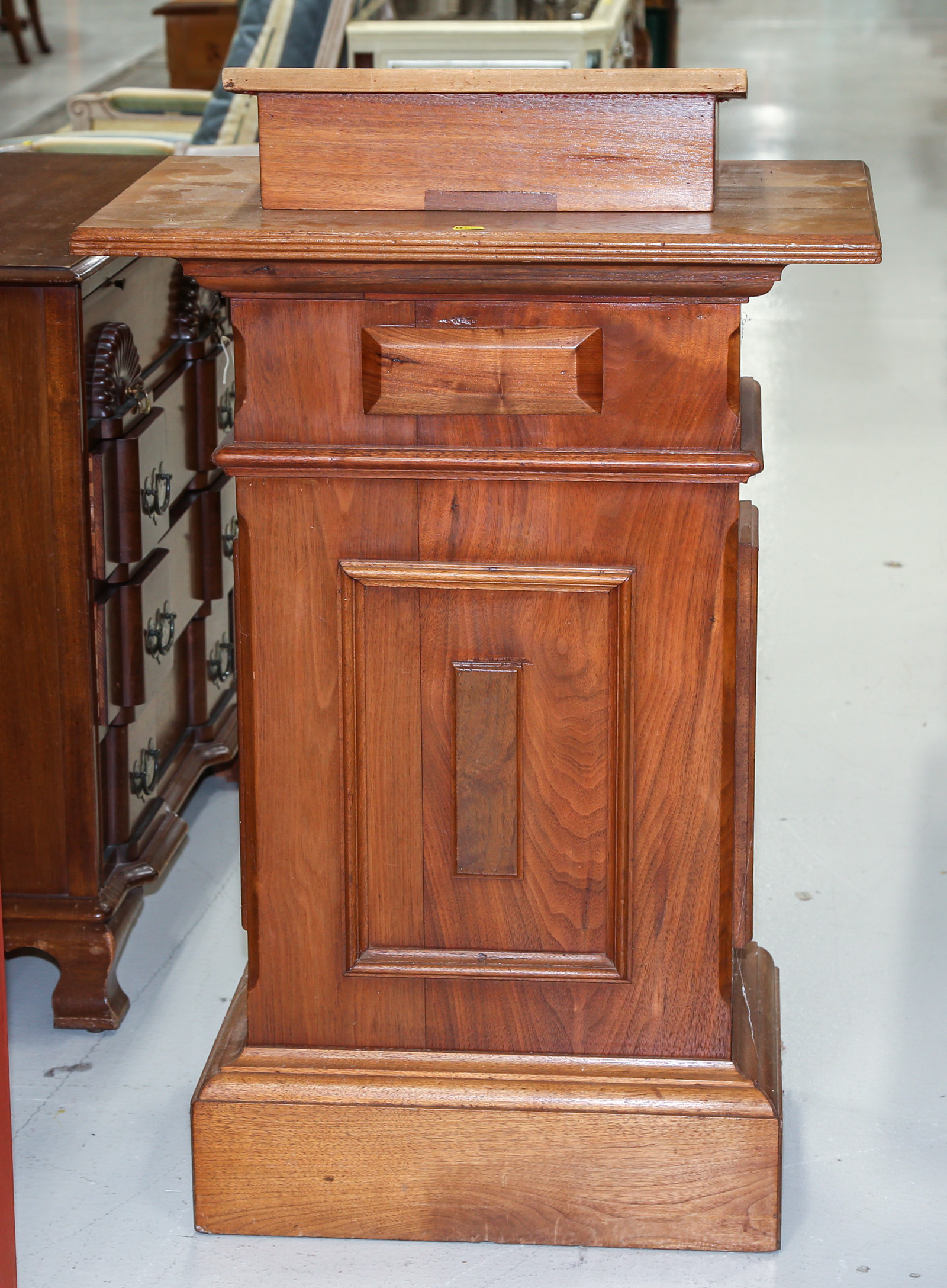 VINTAGE WALNUT LECTERN Circa