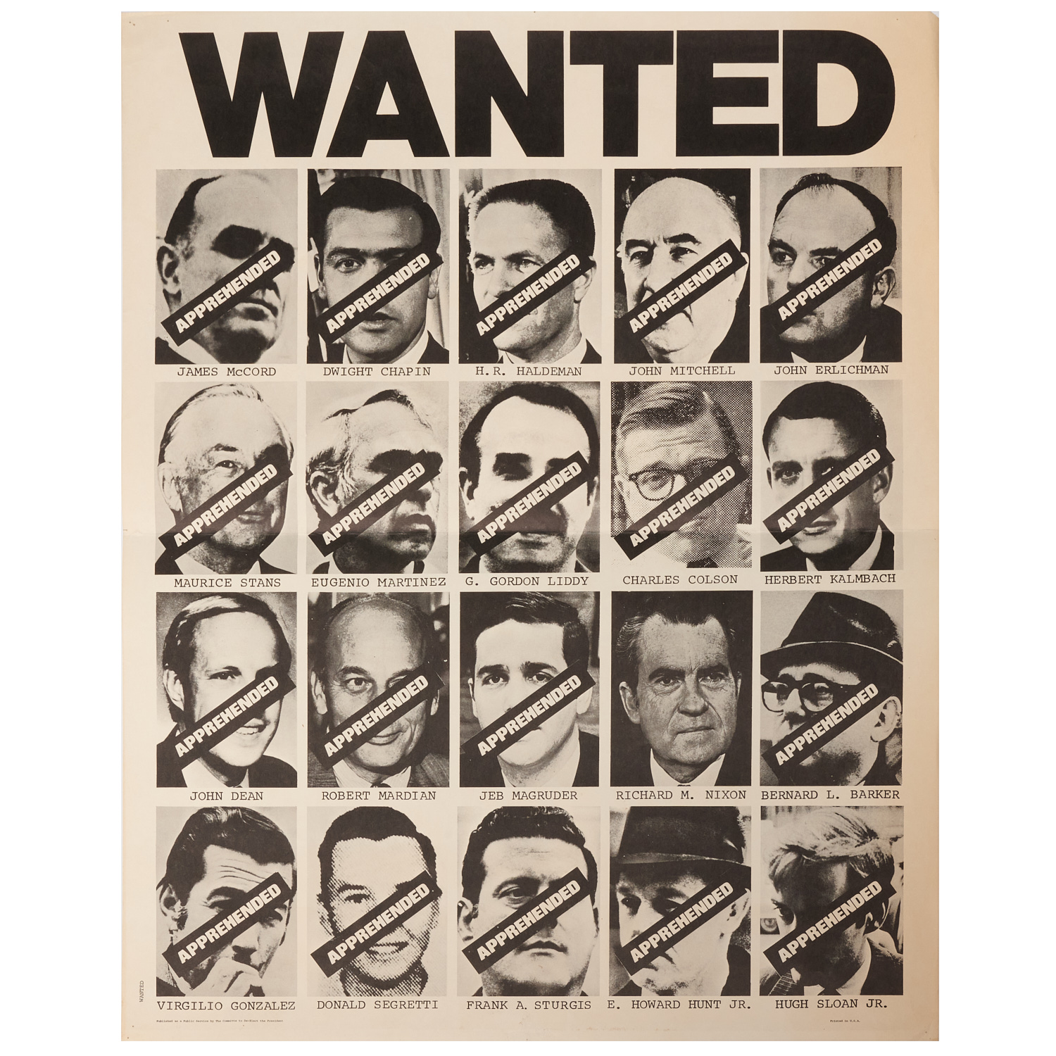 VINTAGE WANTED: NIXON POSTER c.