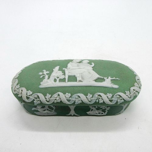 VINTAGE WEDGWOOD GREEN JASPERWARE