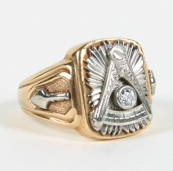 Vintage white and yellow 14K gold