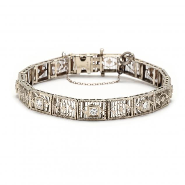 VINTAGE WHITE GOLD AND DIAMOND