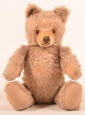 VINTAGE WHITE MOHAIR TEDDY BEA