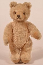 VINTAGE WHITE MOHAIR TEDDY BEA