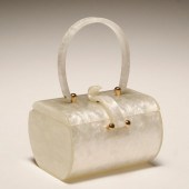 Vintage white pearlescent hand