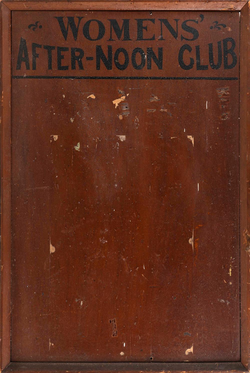 VINTAGE “WOMEN’S AFTER-NOON CLUB”