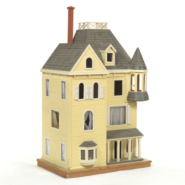 VINTAGE WOOD DOLL HOUSE MANSION  51