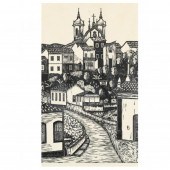 VINTAGE WOODBLOCK PRINT OF OUR