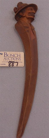 Vintage wooden hand carved let
