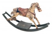 VINTAGE WOODEN ROCKING HORSE H