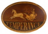 VINTAGE WOODEN TEMPERANCE SIGN