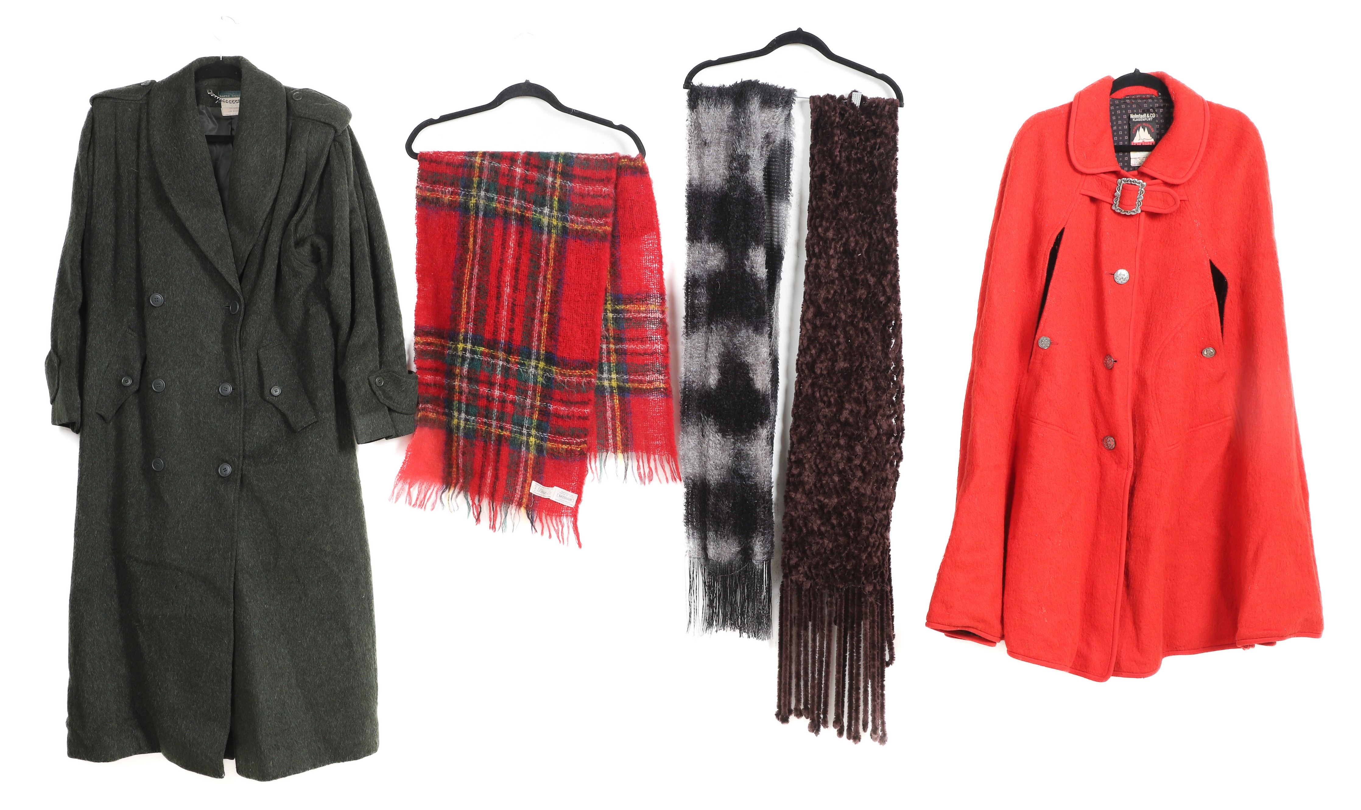 Vintage wool coats and scarves to