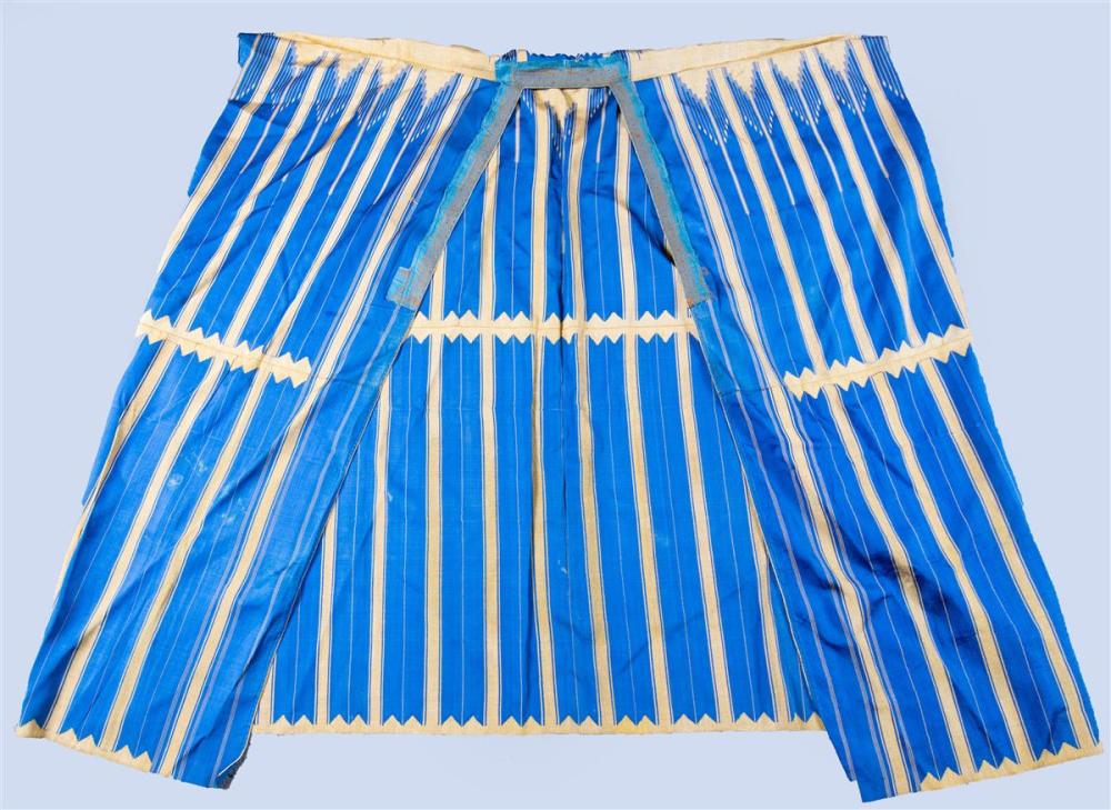 VINTAGE WOVEN BLUE AND GOLD