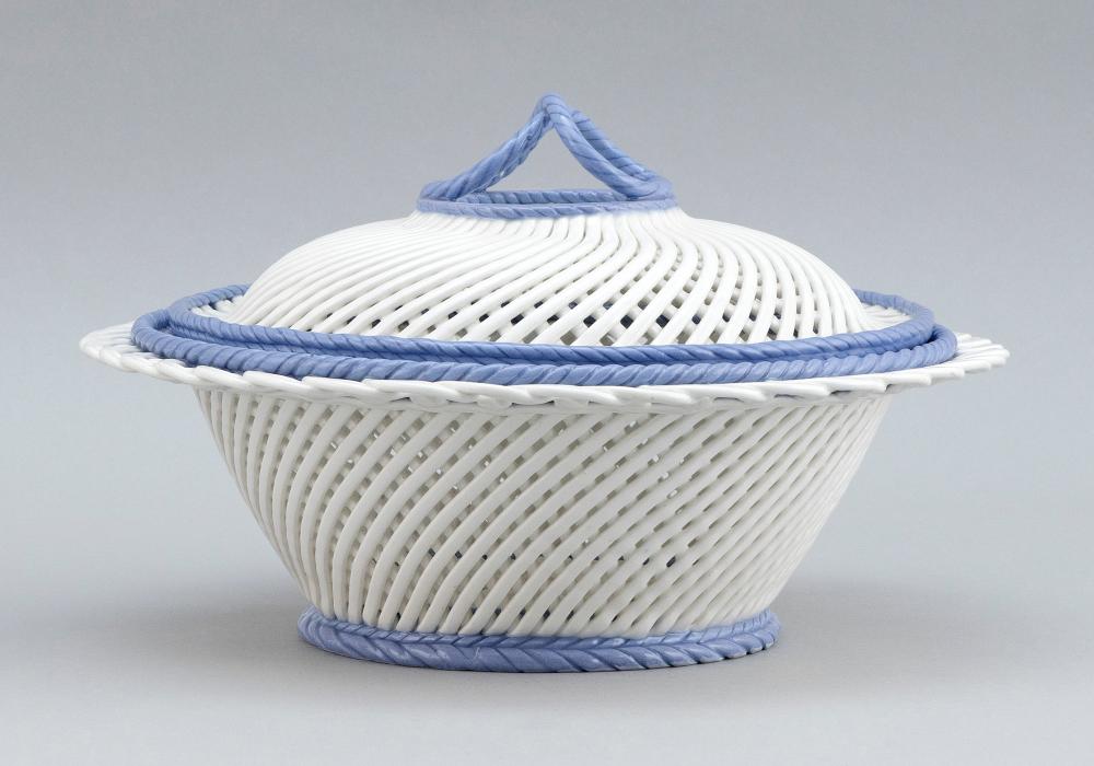 VINTAGE WOVEN CERAMIC COVERED
