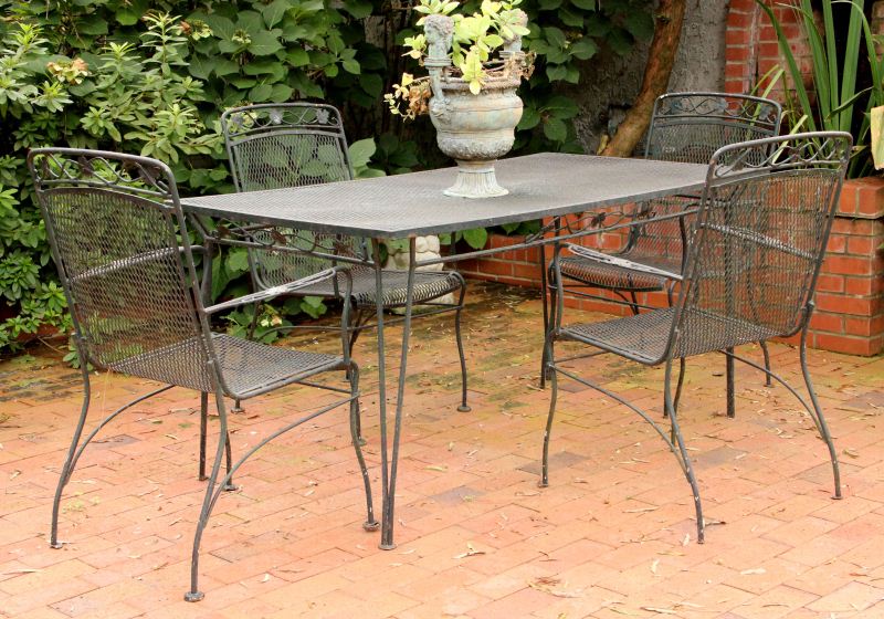 Vintage Wrought Iron Dining