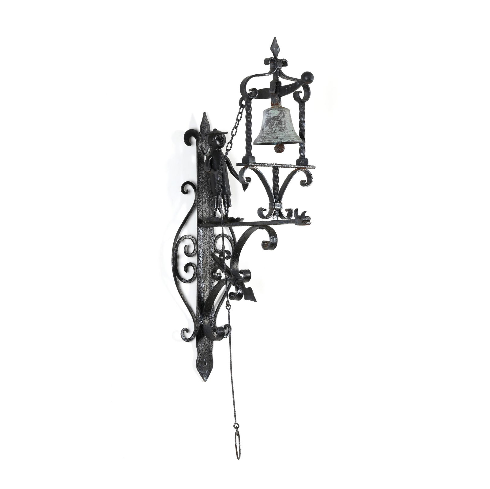 VINTAGE WROUGHT IRON FIGURAL DOOR