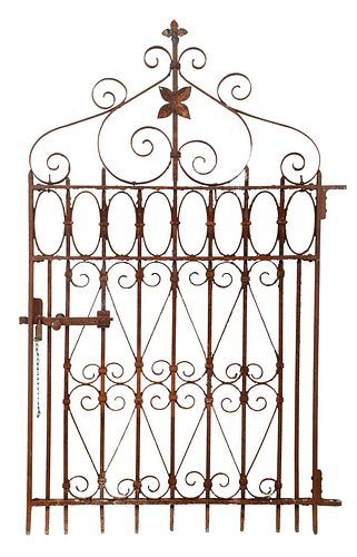 VINTAGE WROUGHT IRON GATE19th