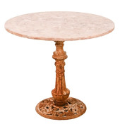 VINTAGE WROUGHT IRON MARBLE TO