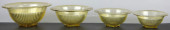 VINTAGE YELLOW GLASS NESTING M