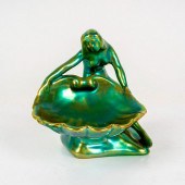 VINTAGE ZSOLNAY EOSIN ART DECO