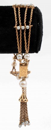 VINTAGE14K GOLD FILIGREE PEARL