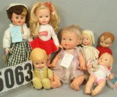 Vinyl doll lot, 11 to 17 inche