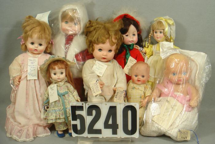 Vinyl/Cloth dolls, 10 to 17
