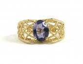 VIOLET-BLUE IOLITE SOLITAIRE R