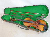 VIOLIN IN CASE BY JOHANN GEORG