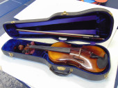 VIOLIN IN CASE WITH BOW BY REE