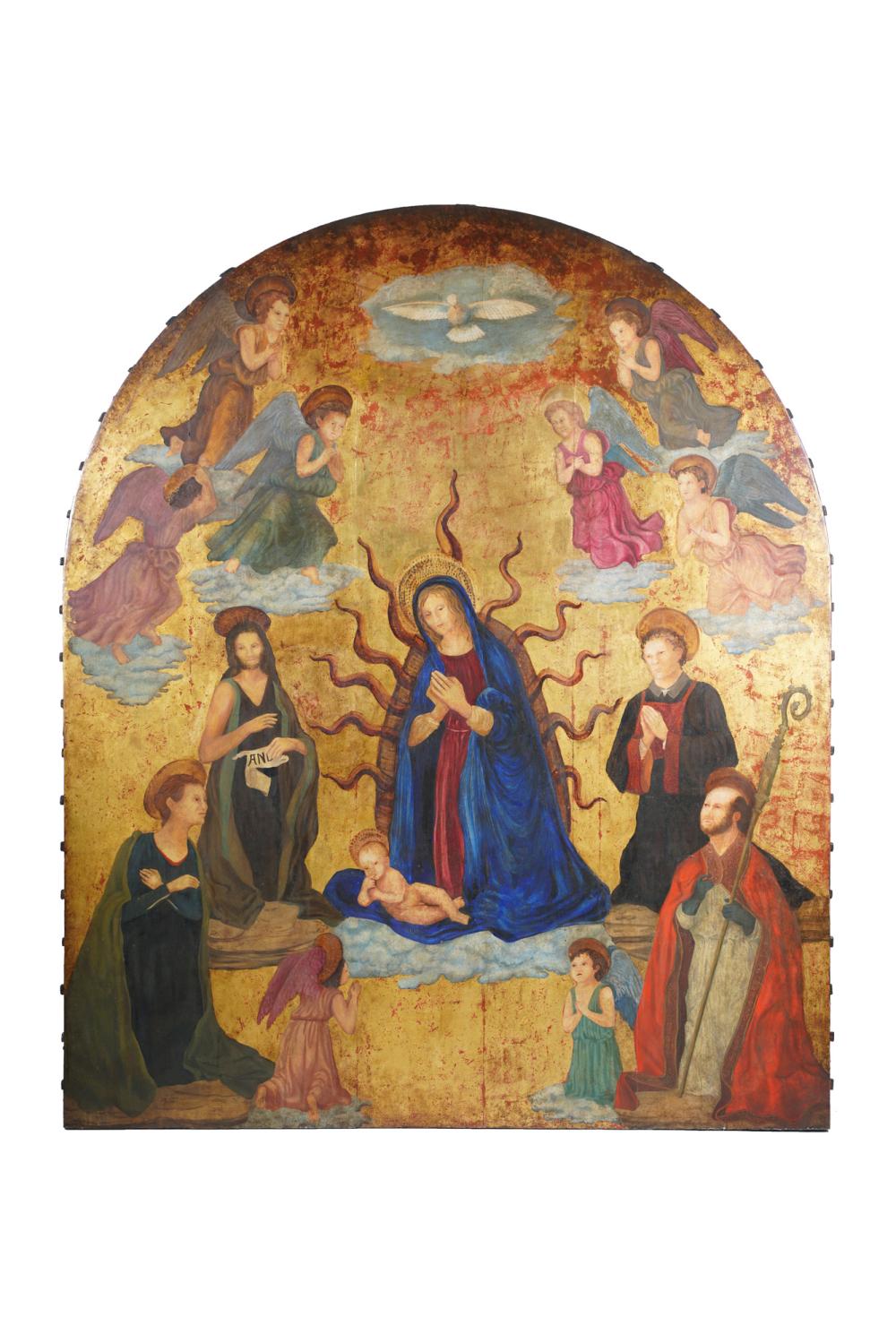 VIRGIN MARY NATIVITY SCENEoil on