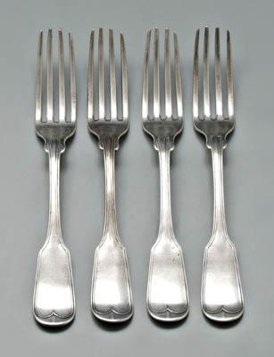 Virginia coin silver forks,