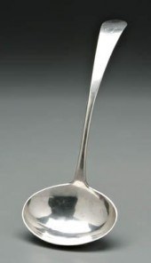 Virginia coin silver ladle, ov