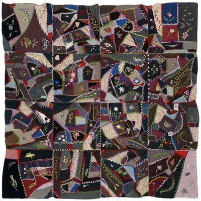 Virginia crazy quilt top,