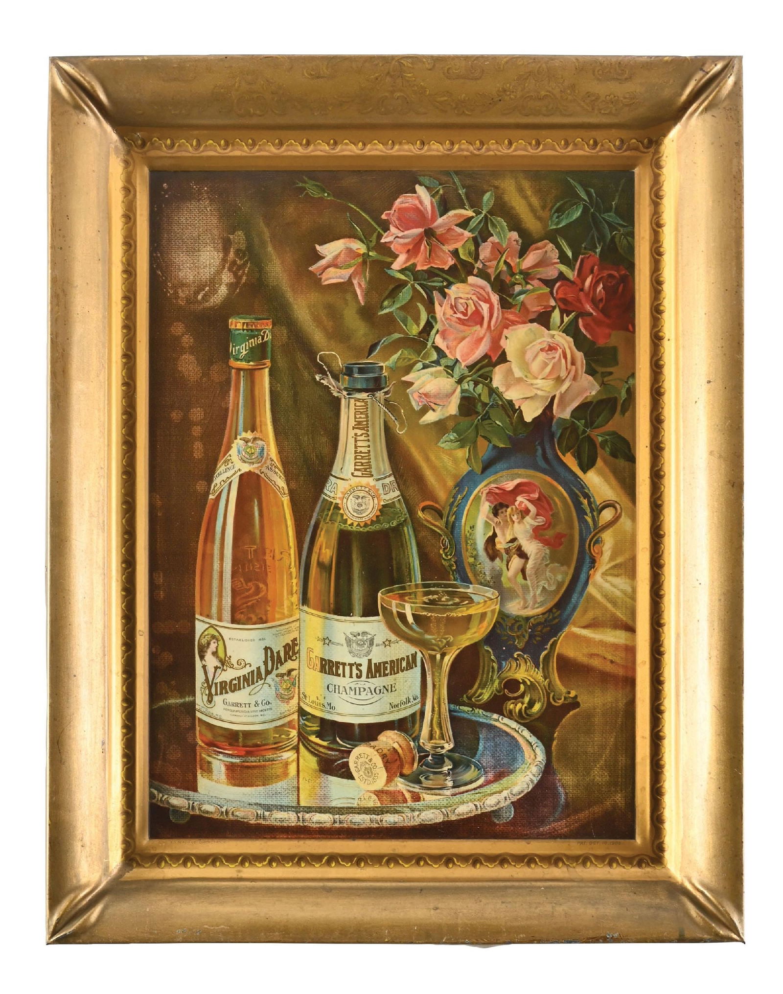 VIRGINIA DARE CHAMPAGNE TIN SIGN W/
