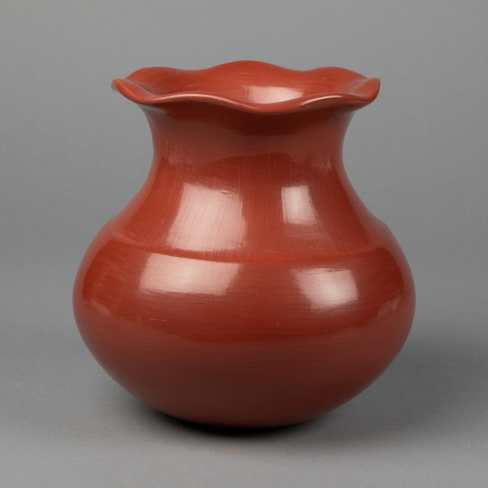 VIRGINIA GARCIA, REDWARE JAR WITH