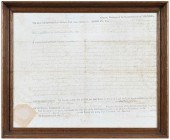 VIRGINIA LAND GRANT SIGNED BY
