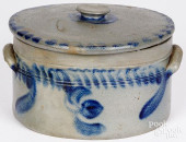 VIRGINIA STONEWARE LIDDED CAKE