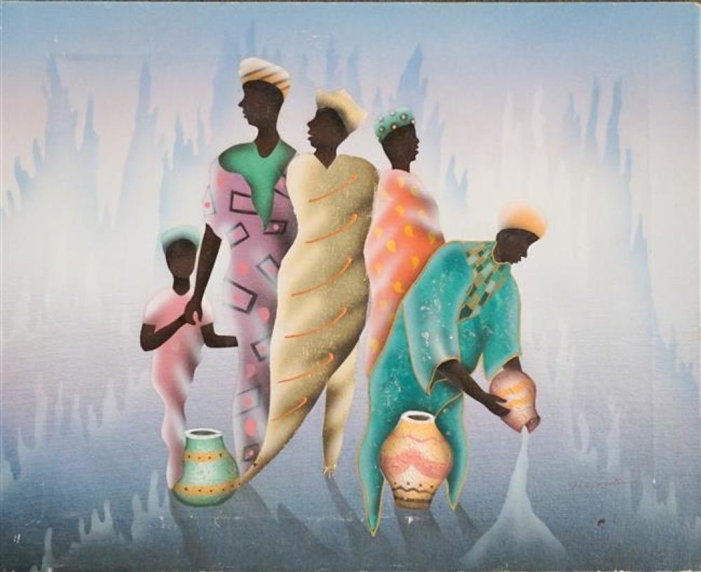 VISCONTI, VILLAGERS WITH WATER