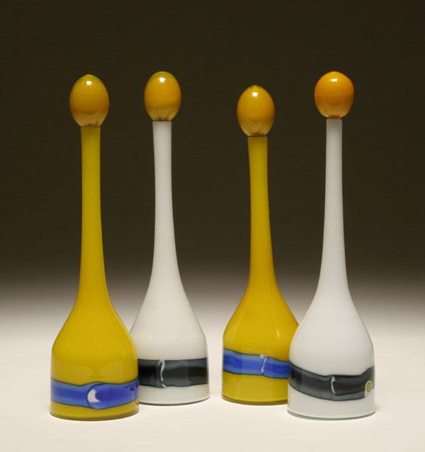 Vistosi Fasce art glass bottles.
