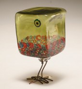 Vistosi Pulcino art glass bird