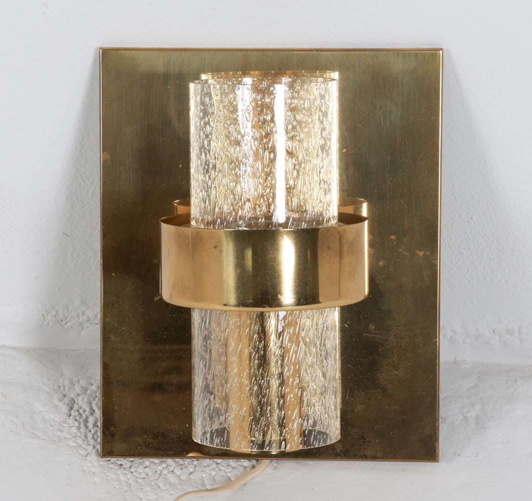 VITRIKA DANISH BRASS & GLASS WALL