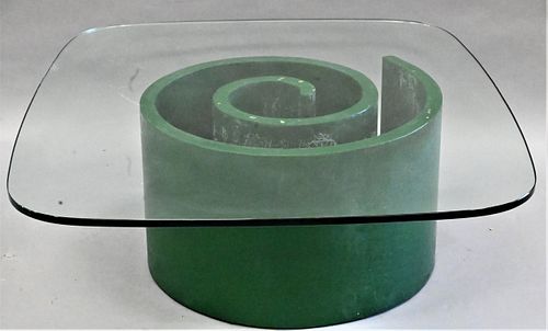 VLADIMIR KAGAN "SNAIL" GLASS TOP