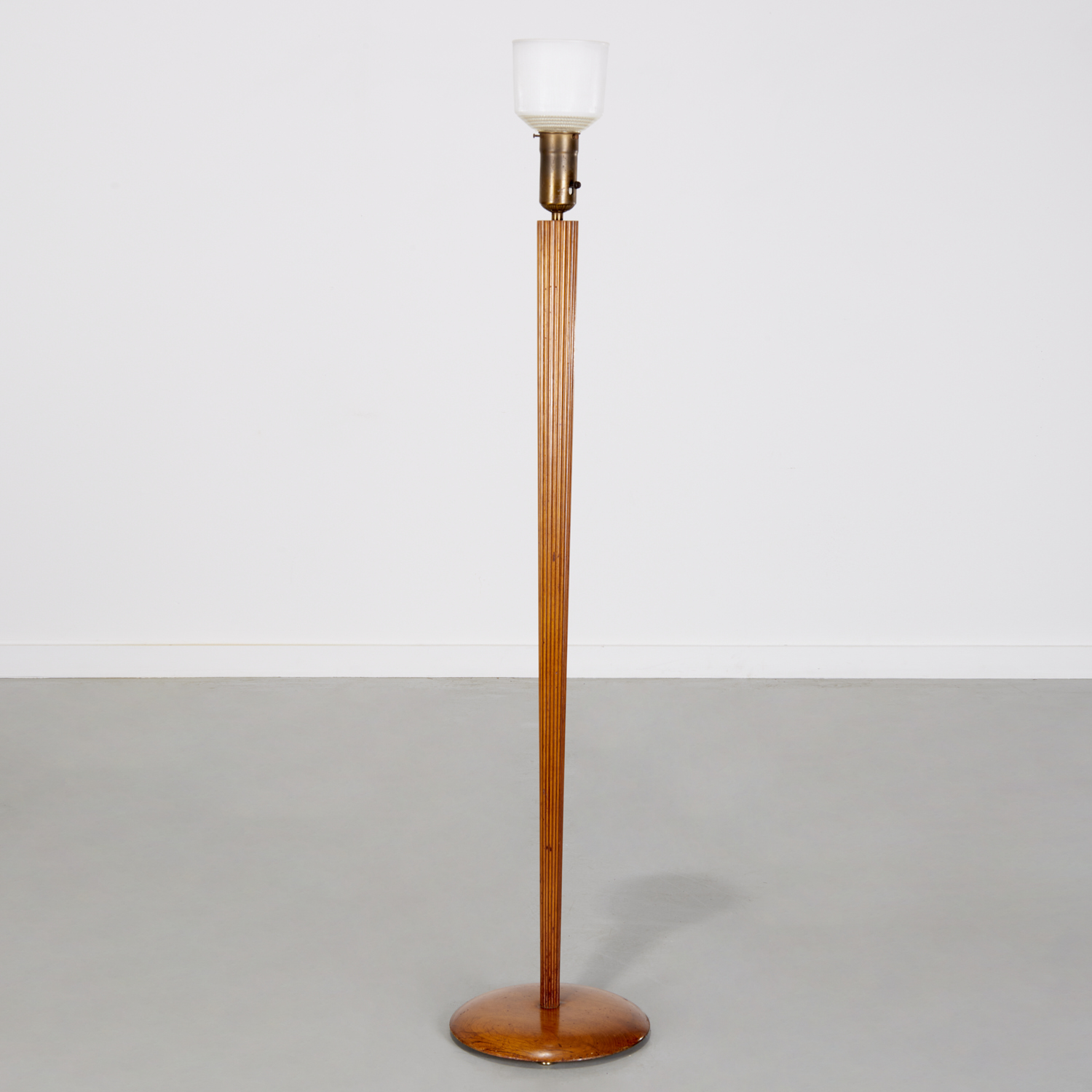VLADIMIR KAGAN, WALNUT FLOOR LAMP