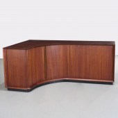 VLADIMIR KAGAN, WALNUT TAMBOUR