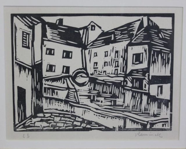 VLAMINCK Maurice. Woodcut of a